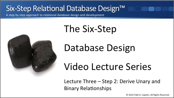 Step 2 - Derive Unary and Binary Relationships