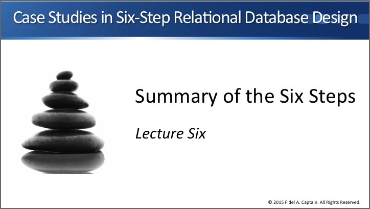Summary of the six steps